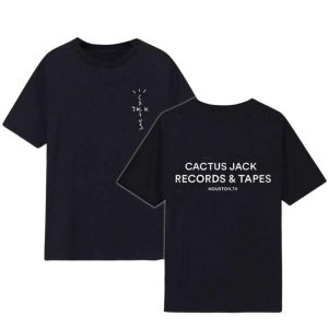 Cactus Jack Records And Tapes Houston Black Shirt