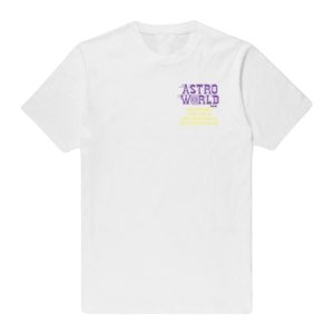 White Astro World Tee Purple Logo T-Shirt